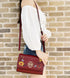 Tory Burch Britten Embellished Combo Crossbody Pebbled Leather Blood Red Floral Tory Burch Handbags & Purses